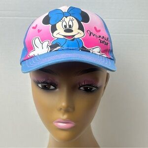 Disney Kids Minnie Mouse Girls Hat Baseball Cap Adjustable Strap Blue Pink